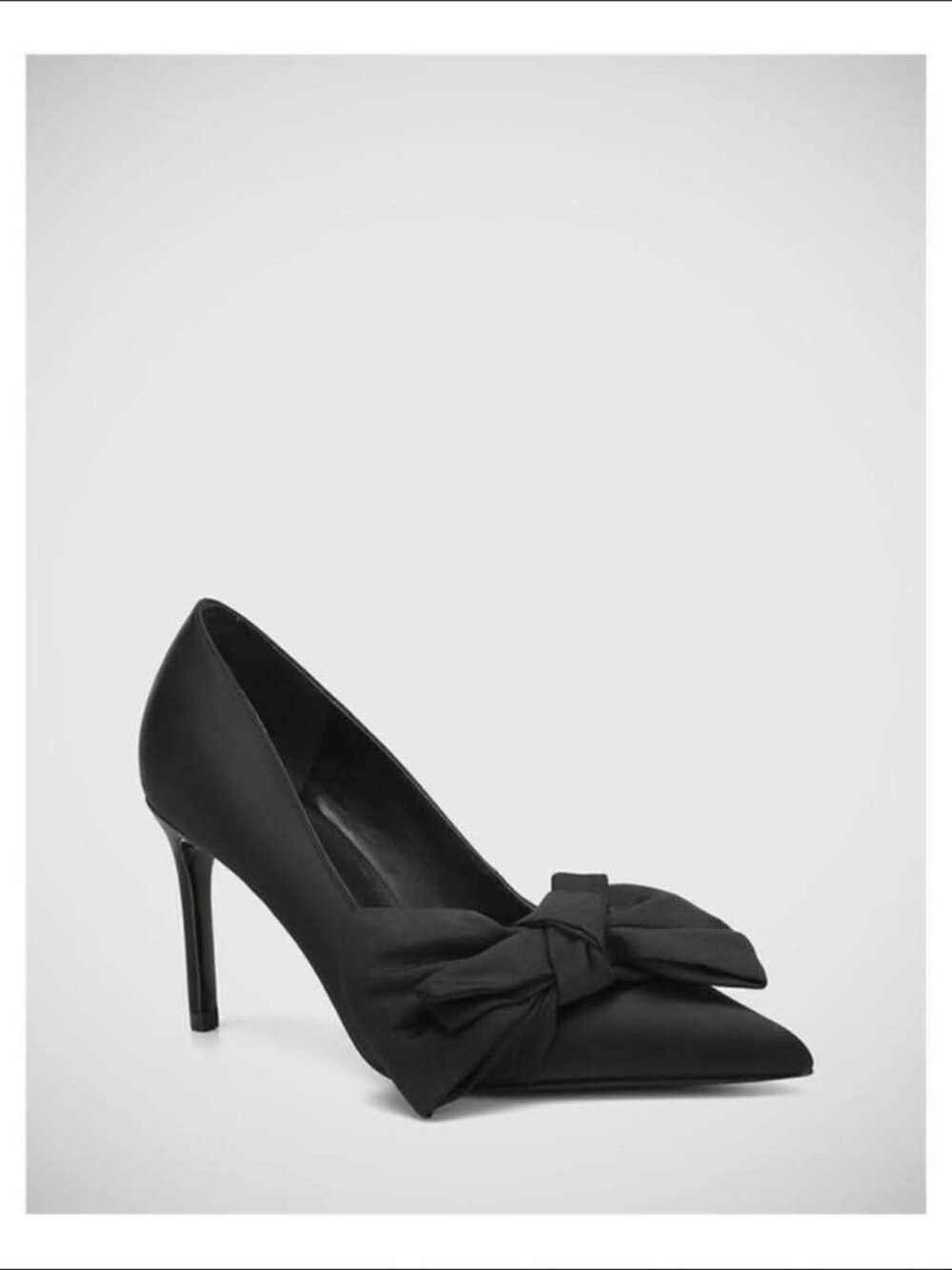Wittner Sierra Black Recycled Satin Bow Stiletto Pumps Heels